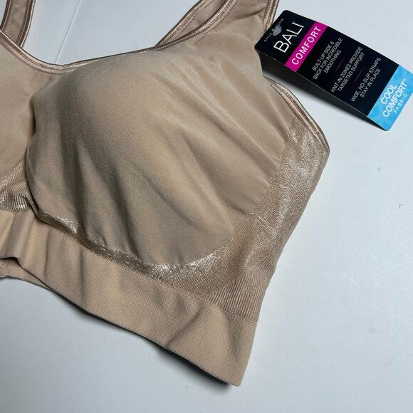 Bali Cool Comfort Full Coverage Wireless Padded Wide Strap Bra XL New - Picture 2 of 8